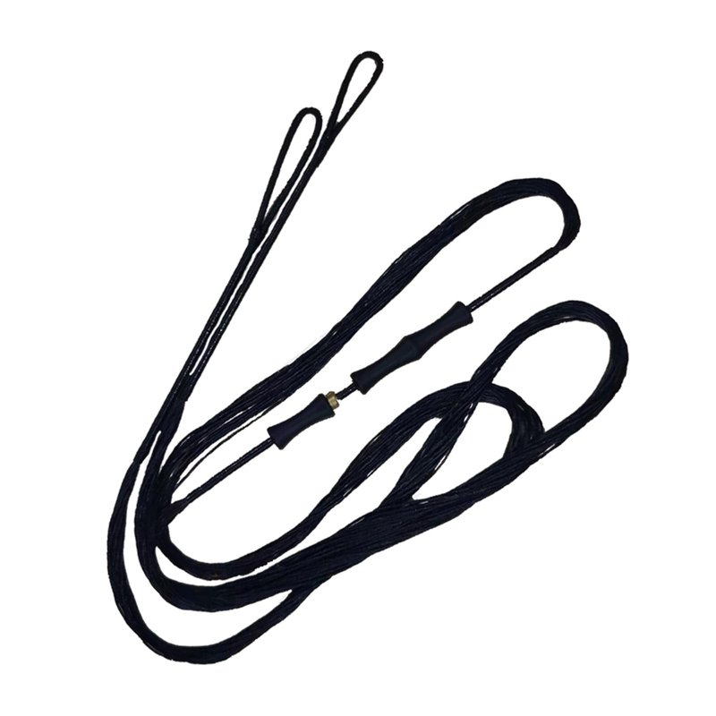 DeeRace Traditional Recurve Bow String and Bowstring Finger Savers Set, Dacron Bow String with Finger Guards (AMO 50” (Actual Length 46”), 16 Strands (Recommended for up to 65 lbs))