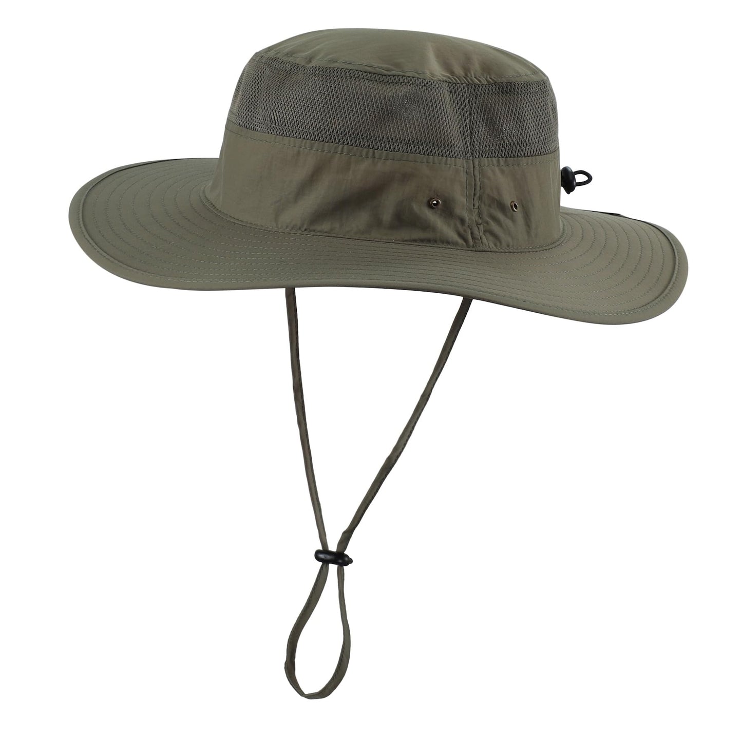 Home Prefer Men's Sun Hat UPF 50+ Wide Brim Bucket Hat Windproof Fishing Hats (Light Army Green)