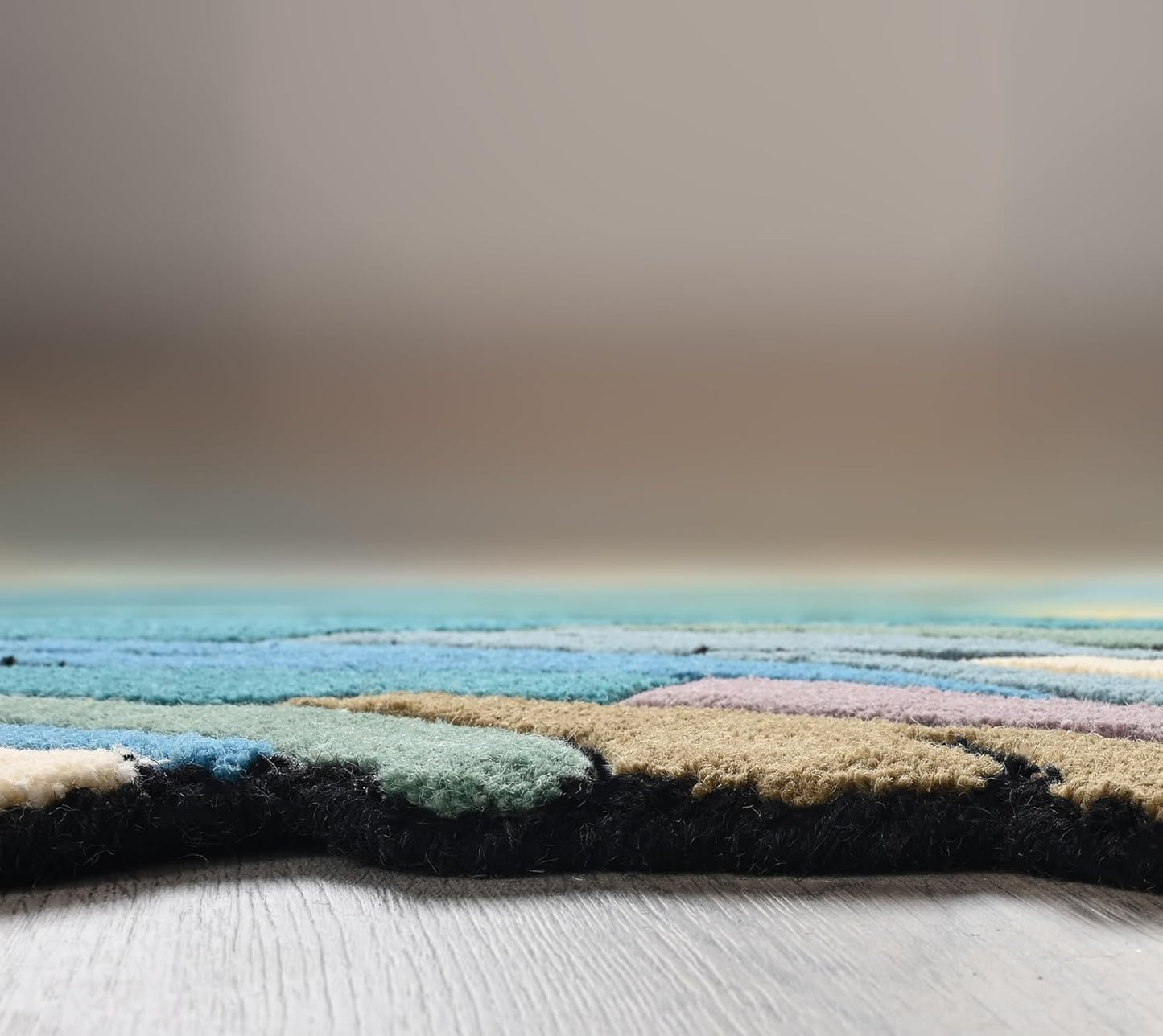 Restoration and Renovation Handmade Irregular Shape Wool Area Rug | Unique Contemporary Botanical Design, Thick & Soft Carpet | Perfect for Living Room, Bedroom Decor (Multi, 5' x 8')