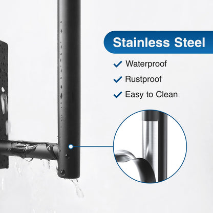 Paper Towel Holder - Self-Adhesive or Drilling, Gold, Wall Mounted, SUS304 Stainless Steel Kitchen Roll Dispenser Under Cabinet