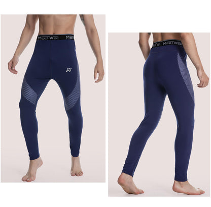 MEETWEE Men’s Thermal Underwear Long Johns, Thermal Leggings Warm Compression Tights Base Layer Bottom Sports Pants Trousers