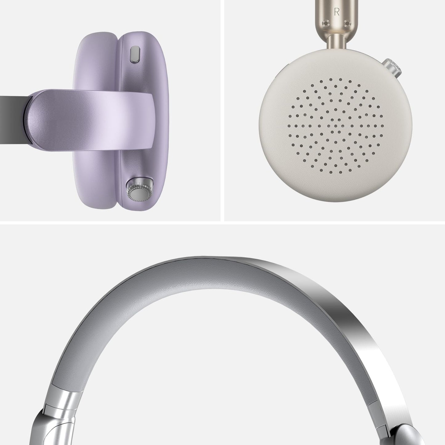 LORELEI Q60 Wireless Bluetooth On-Ear Headphones Lightweight ，Built-in Micphone, 40 Hours Up Battery Life, Bass Mode, Memory Earmuffs (Starlight)