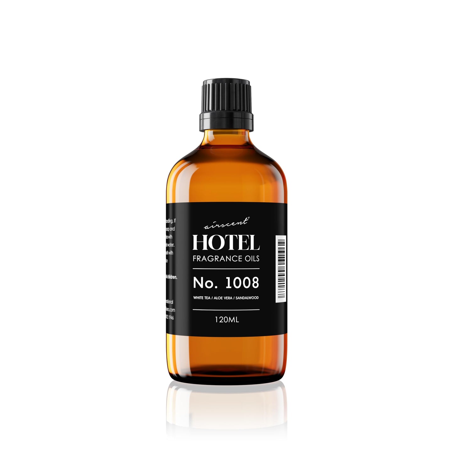 AirScent Hotel Diffuser Oil No. 1008 - White Tea, Aloe Vera & Sandalwood - Premium Fragrance Oil for Ultrasonic and Waterless Diffusers and Crafting - 500 mL, 16.9 fl oz Glass Bottle
