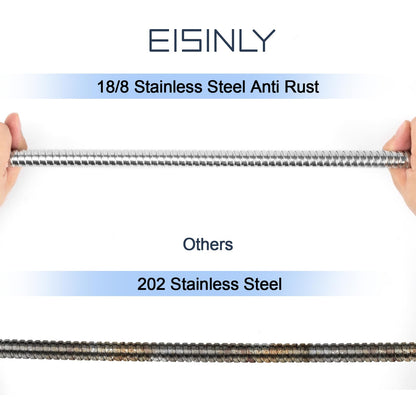 Eisinly Shower Hose, 79 Inches Extra Long Stainless Steel Handheld Shower Head Hose with Brass Insert and Nut, Flexible, Brushed Nickel