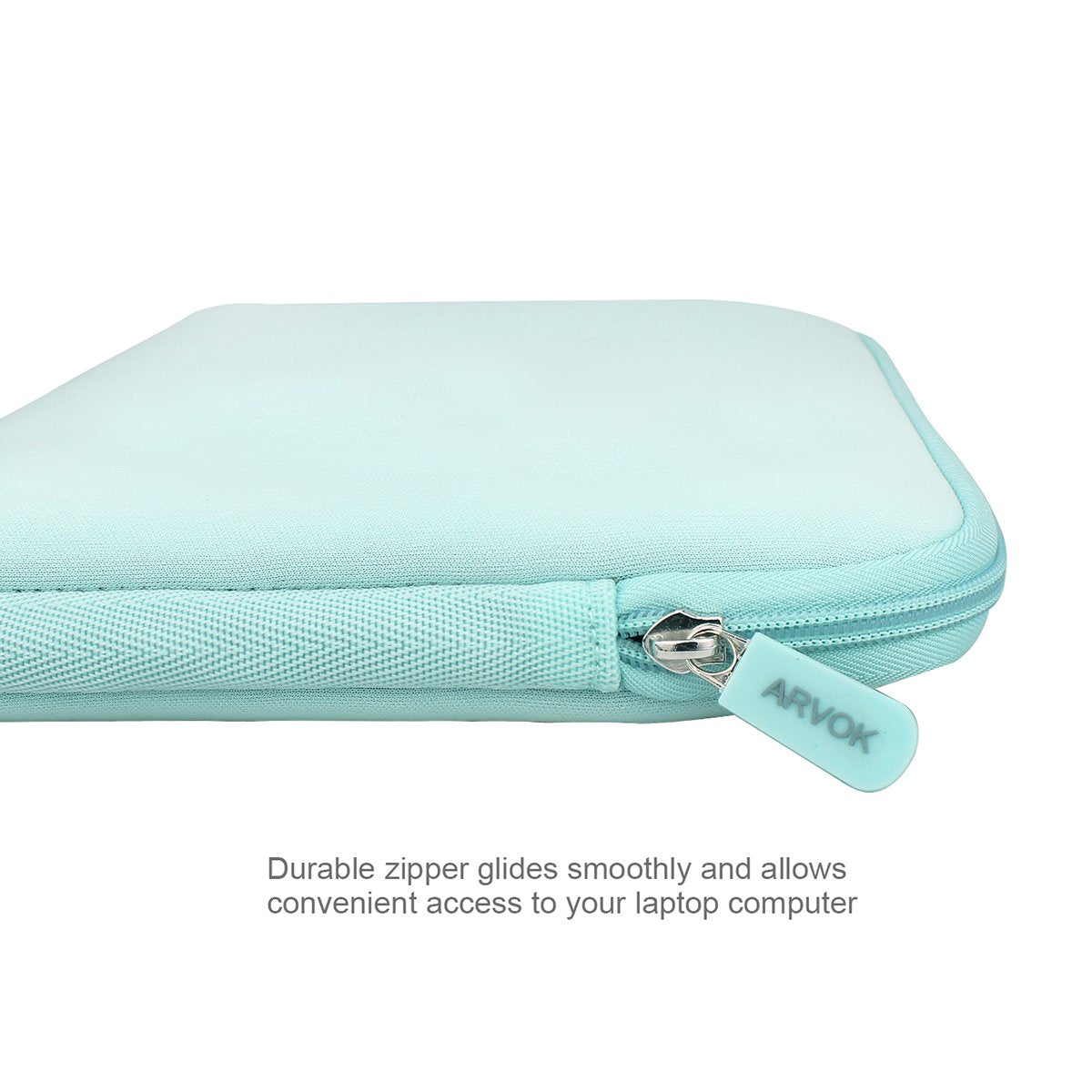 Arvok 11 11.6 12 Inch Laptop Sleeve Case for MacBook Air 12, Water-Resistant Neoprene Notebook Computer Tablet Sleeve, Carrying Bag Cover for Chromebook/HP/Dell/Lenovo/Asus/Acer, Light Green