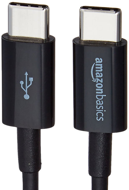 Amazon Basics USB-C to USB-C Fast Charger Cable, 480Mbps Speed, USB-IF Certified, for Fast Charging Apple iPhone 16/15, iPad, MacBook, Samsung Galaxy, Tablets, Laptops, 6 Foot, White