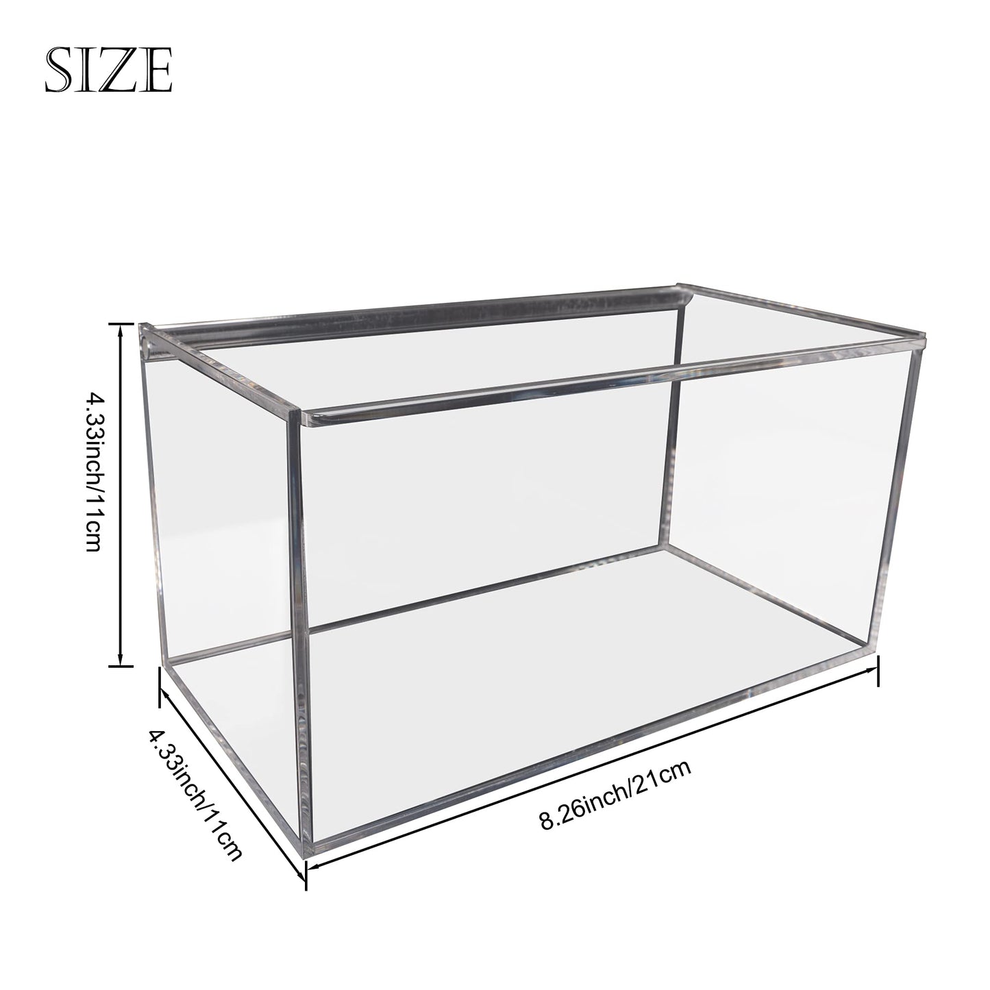 Heyrelda Face Mask Dispenser with Hinged Lid, Countertop Acrylic Mask Storage Box Holder Transparent Dust-Proof Mask Storage Case Container for Home Office Car, Clear