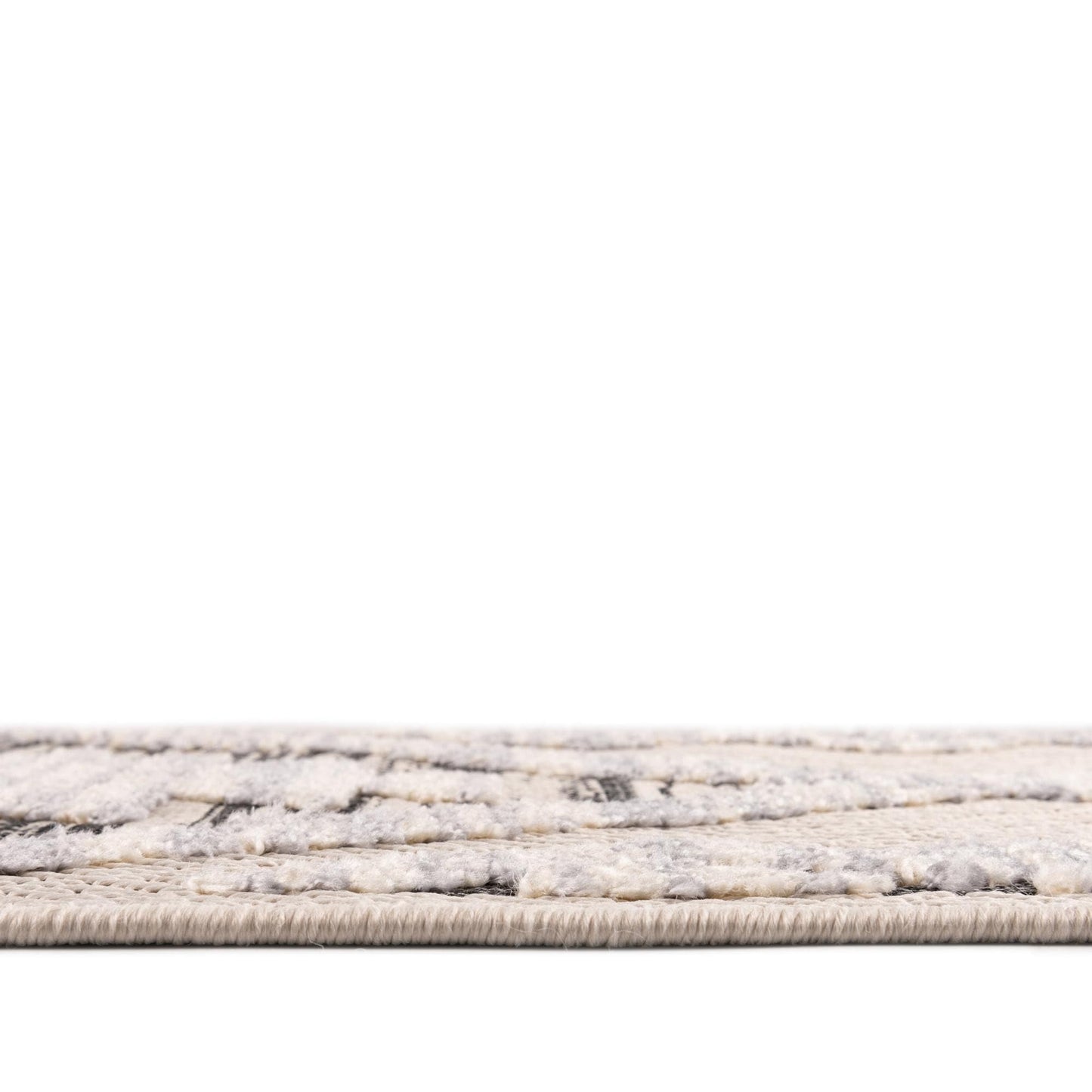Rugs.com - Arlo Rug – 4' x 6' Sandy Beige Stain-Resistant Textured Area Rug – Modern Tribal Design with Fringe, Perfect for Living Rooms, Bedrooms, and Home Offices