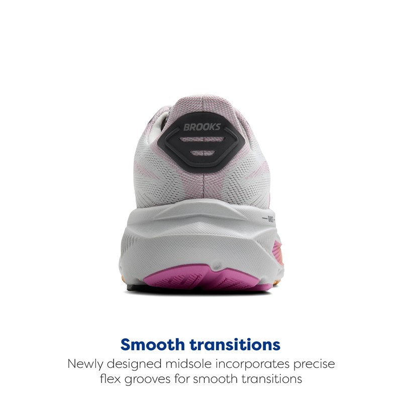 Brooks Women’s Ghost 17 Neutral Running Shoe - Oyster/Apricot/Pink - 7 X-Wide