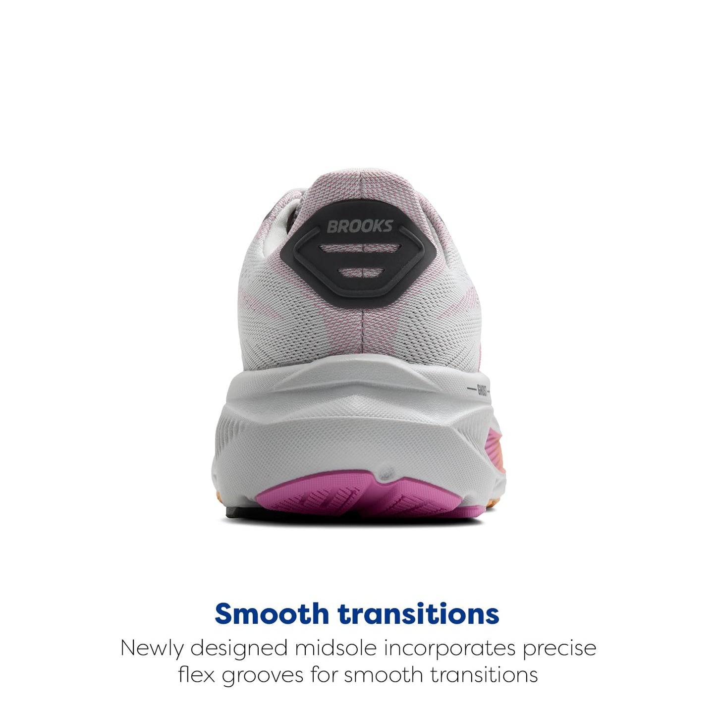 Brooks Women’s Ghost 17 Neutral Running Shoe - Oyster/Apricot/Pink - 10.5 Narrow