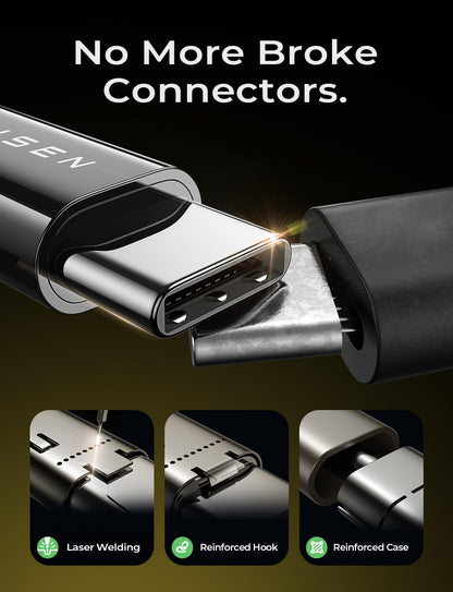 LISEN for iPhone 16 15 USB C to USB C Fast Charging, 60W USB C Cable Type C Fast Charging Cable for iPhone 16 15,Samsung Galaxy S25 Ultra Plus S24 S23 iPad Pro 13 12.9inch, iPad Air 5,White 3Pack 6FT
