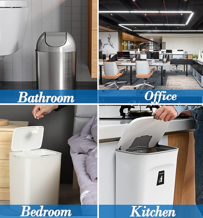 1.2 gallon trash can liners, Small clear Garbage Bags 300, Extra Strong 1.2 Gal