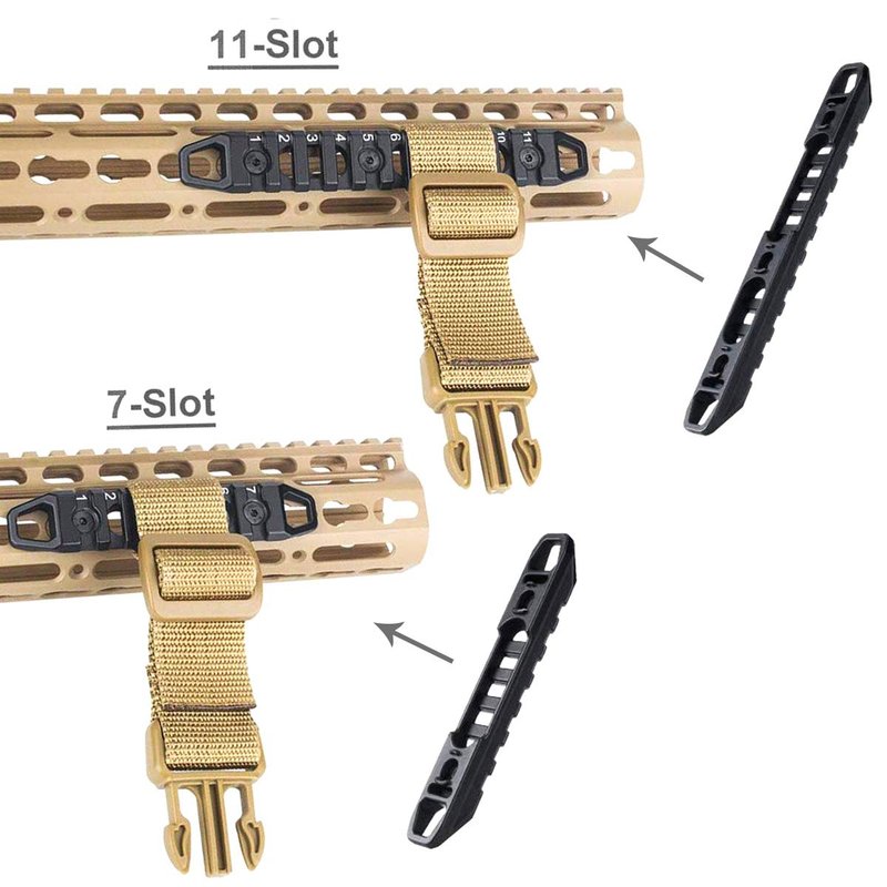West Lake Keymod Picatinny Rail Sections, 3-Slot 7-Slot 11-Slot, Solid Aluminum Single Dual Keymod MLOCK Compatible Multi-Functional Rails (Black)