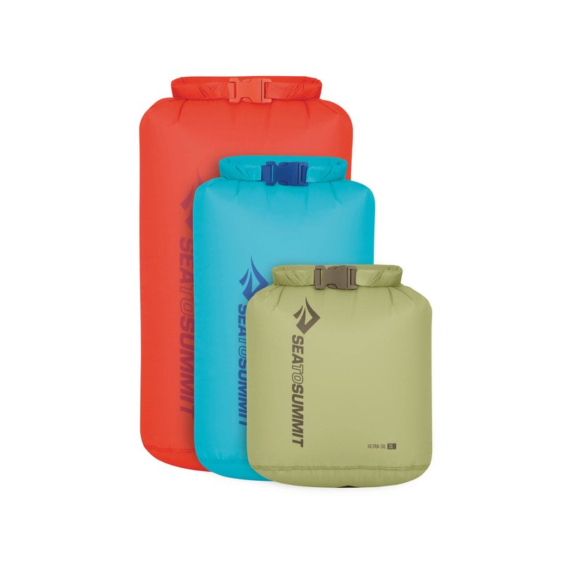 Sea to Summit Ultra-Sil Dry Bag Set, Ultralight Waterproof Stuff Sack (3L, 5L, and 8L)
