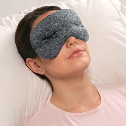 Brownmed IMAK Eye Pillow - Sleep Mask with ErgoBeads for Pain Relief - Cooling & Relaxing Sleep Aid - Black