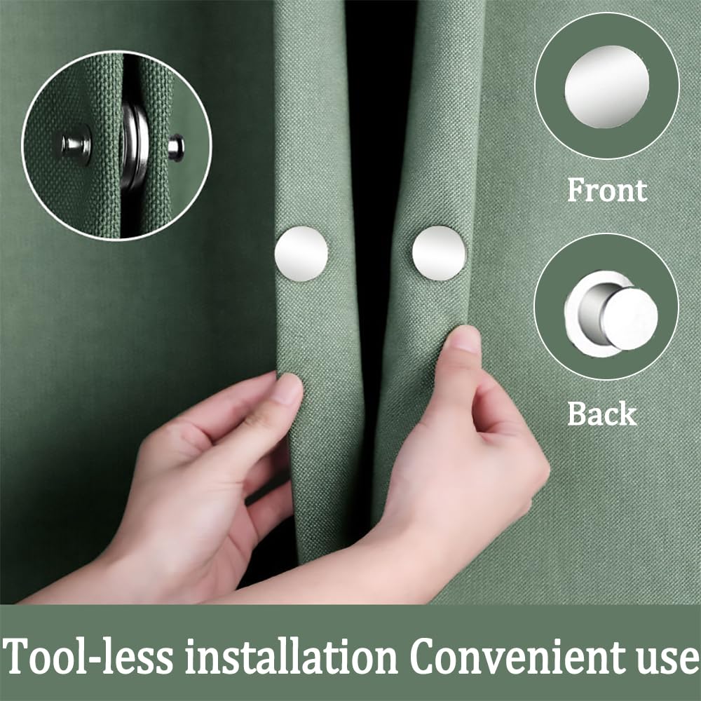 20 Pairs Magnetic Curtain Clips,Double Sided Magnetic Suction Curtain Magnets Closure Prevent Light Leaking Keep Curtain Closed for Home Bedroom Office Curtain Draperies(Sliver)