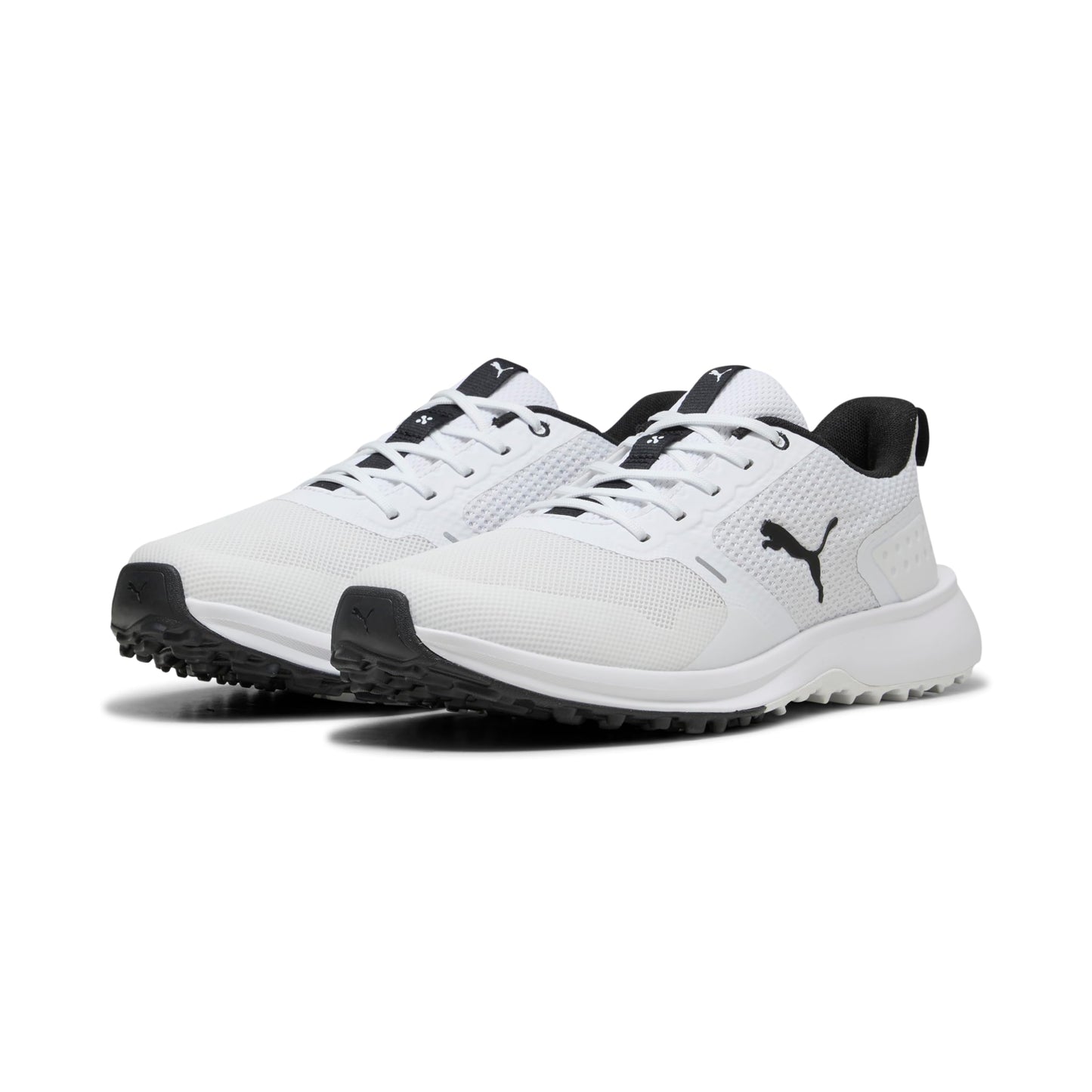 Puma Golf Men's Fusion Grip 6 Golf Shoe, Puma White-Puma Black, 10.5