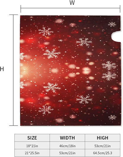 Festive Magnetic Mailbox Cover Red Snowflake Outdoor Mailbox Protector Holiday Seasonal Decorative Garden Yard Home Standard Size 21 x 18 Inch