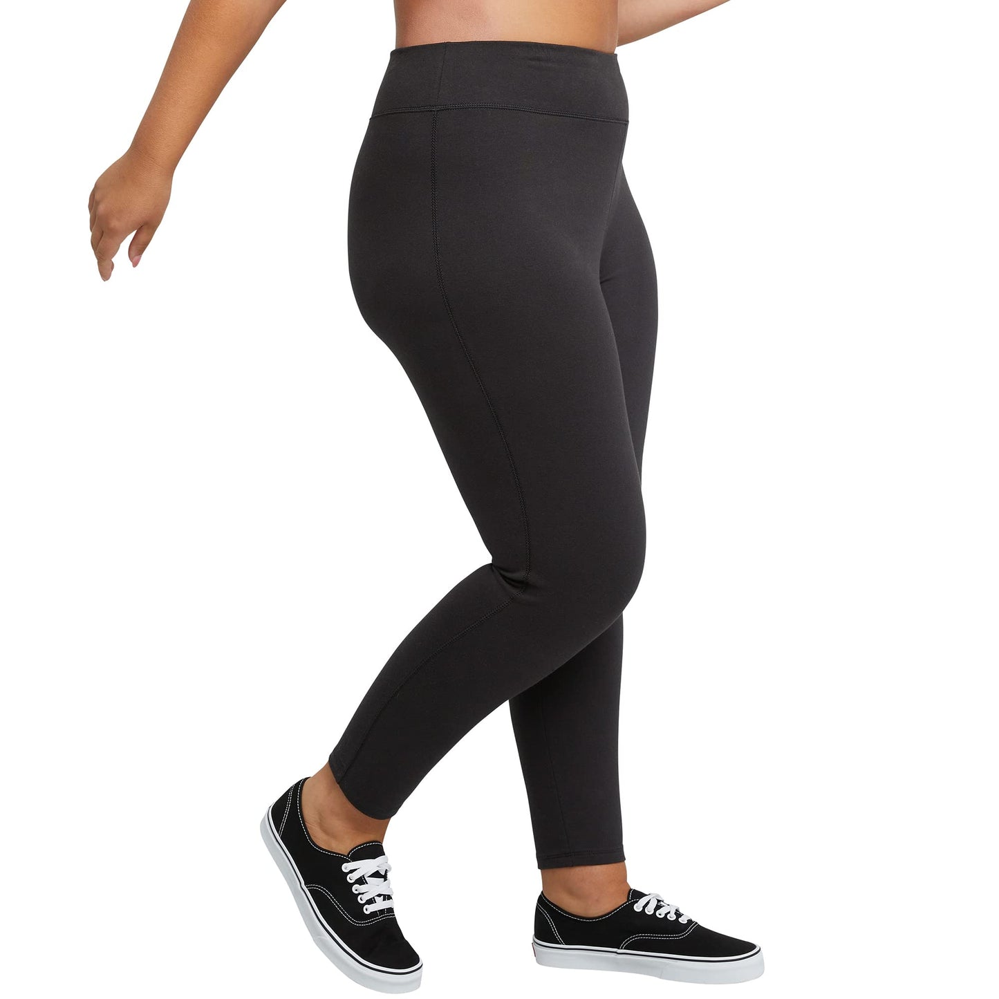 JUST MY SIZE womens Long Legging Pants, Black, 3X US