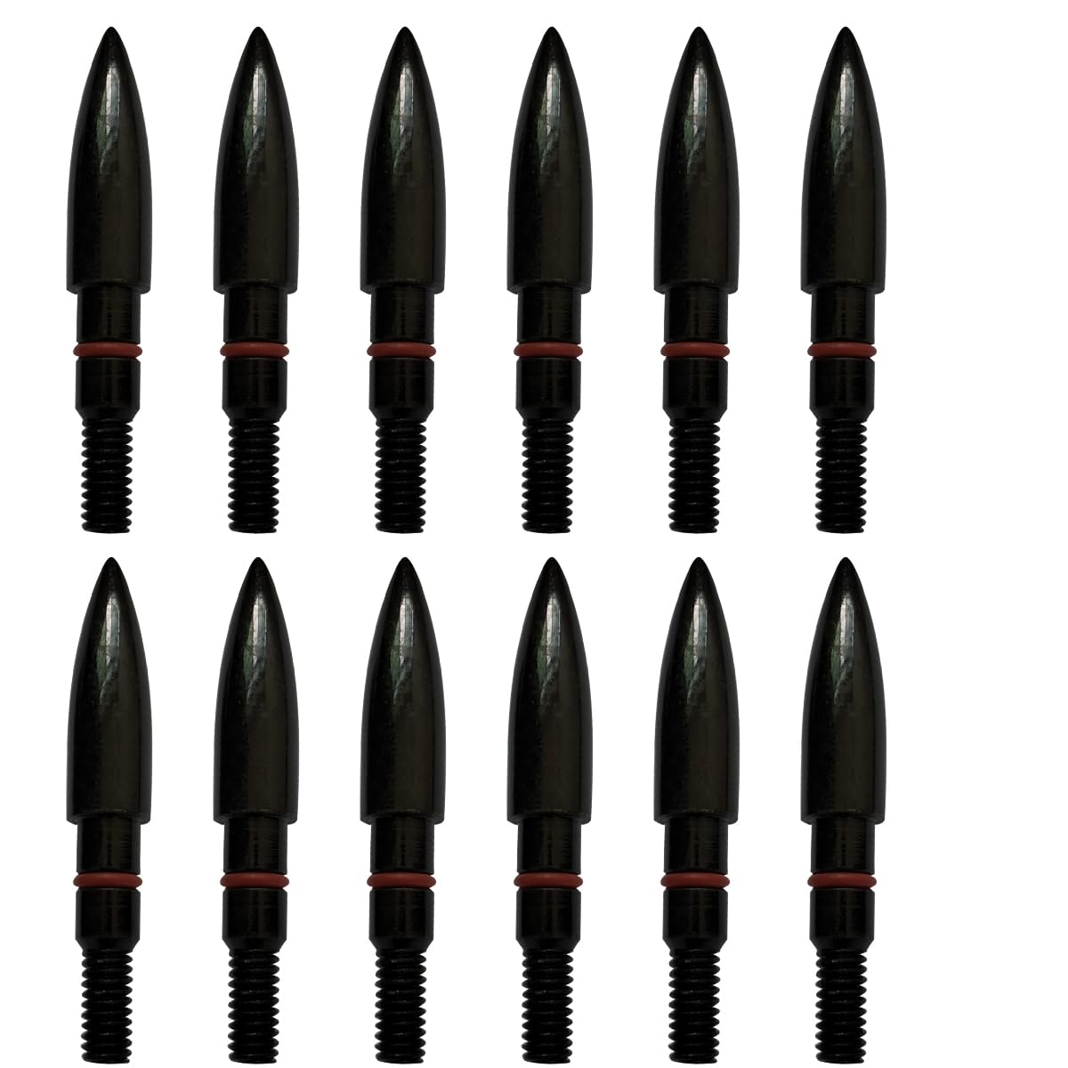 Archery Field Points 17/64 Inch 9/32 in 19/64 Inch 5/16 in (12 Pack) for Field Target Practice Shooting (A - 17/64″-100grains)