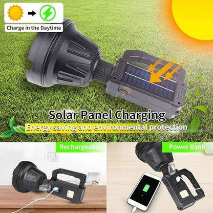 Foleto Rechargeable Spotlight Flashlights High Lumens, 2500 Lumens Super Bright LED Searchlight Flashlight IPX5 Waterproof 4 Modes Handheld Spotlight for Camping, Hiking,Fishing (XXL Large)