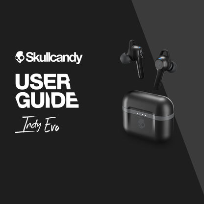 Skullcandy Indy Evo in-Ear Wireless Earbuds, 30 Hr Battery, Microphone, Works with iPhone Android and Bluetooth Devices - Black