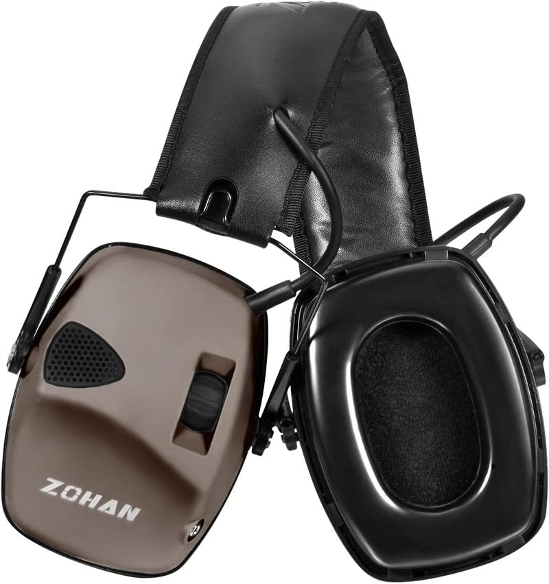 ZOHAN EM054 Electronic Shooting Ear Protection - Slim Active Noise Reduction Earmuffs with Gel Ear Pads | 4X Sound Amplification for Gun Range