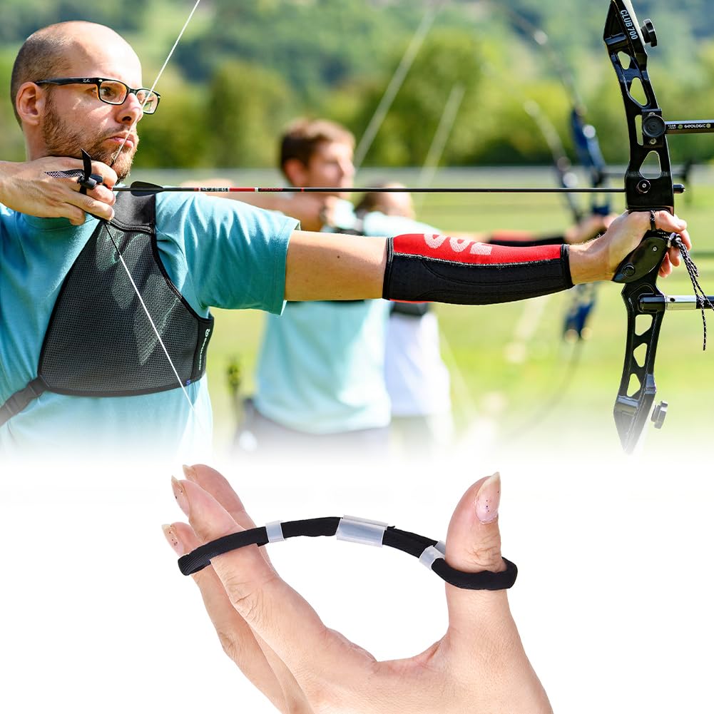 Tiiyee Archery Finger Sling, Recurve Bow Fingerling Adjustable Trainer Tabs