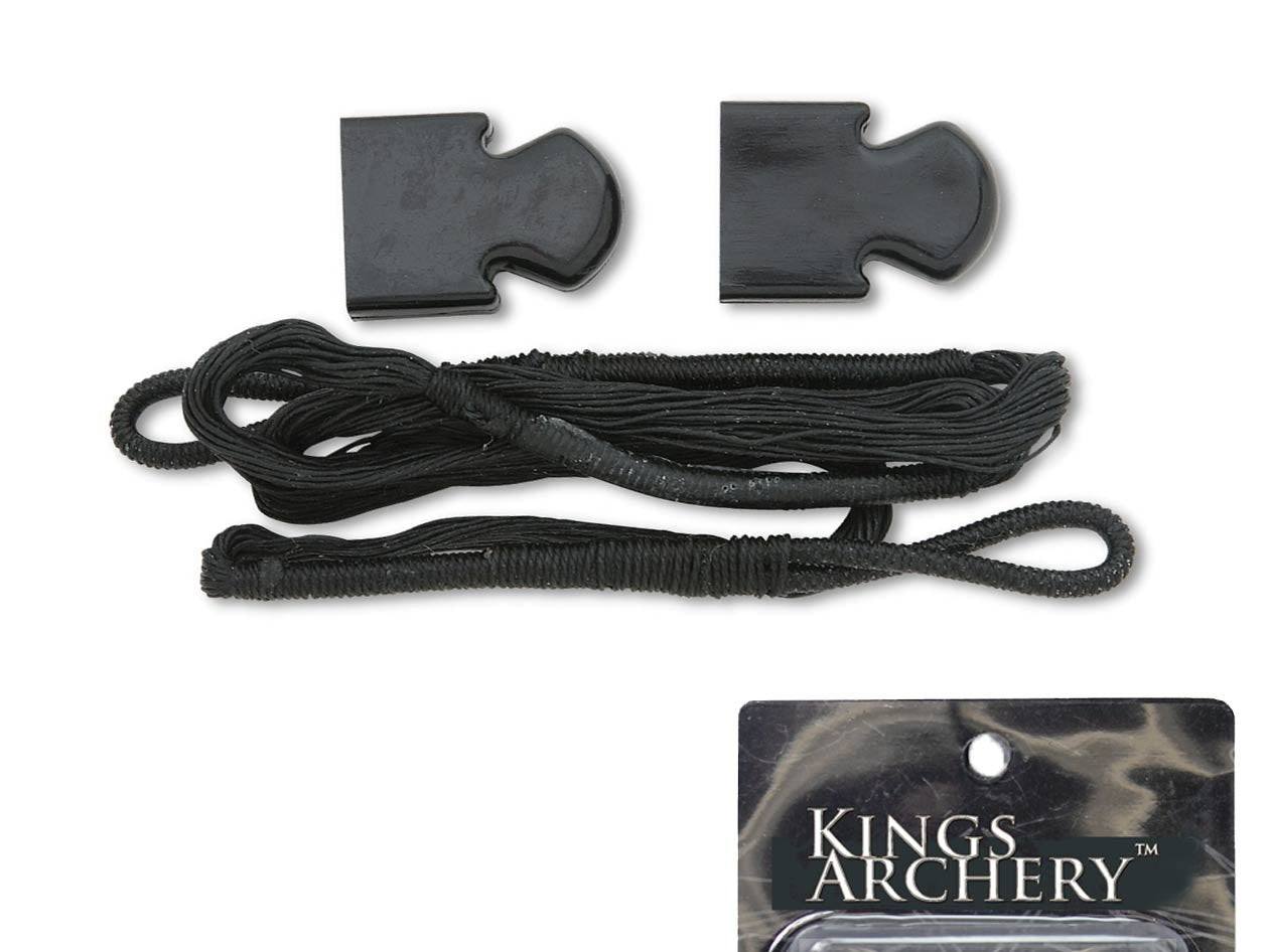 KingsArchery Crossbow Limb 80 lbs Fiberglass Bow Replacement for Hunting Crossbow + Pack of 80 lb Crossbow String and Caps Set