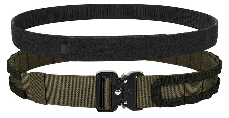 KRYDEX Quick Release Rigger MOLLE Belt 1.75 Inch Inner & Outer Tactical Heavy Duty Belt (RGBK, Large)