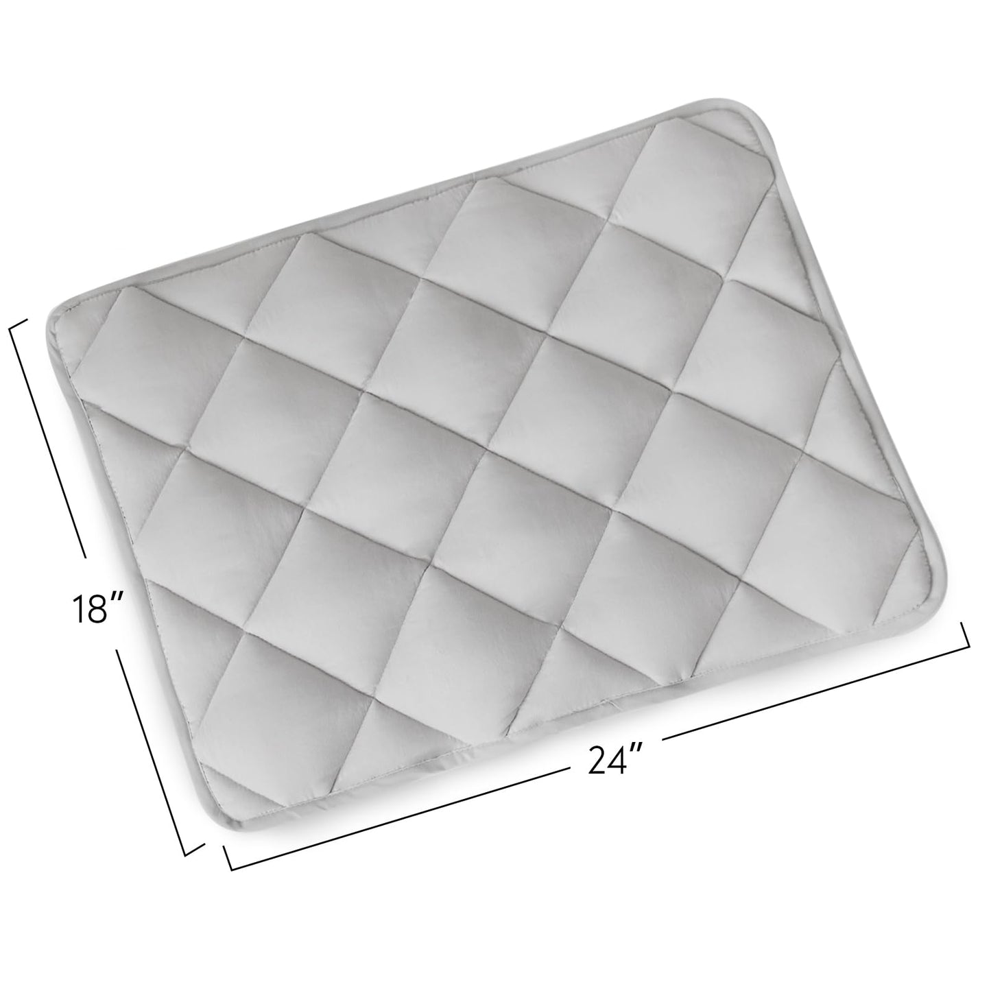Magik & Kover Dog Crate Pad 2 Pack, Soft Dog Crate Mat with Anti-Slip Bottom, Machine Washable Kennel Pad, Fits 24 Inch, Grey