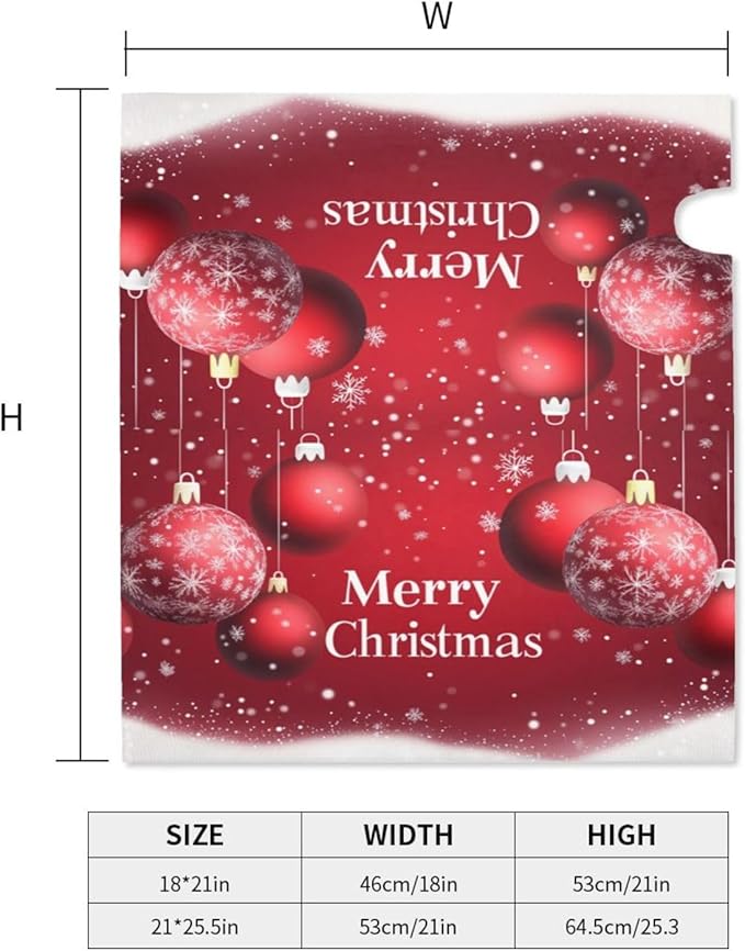 Festive Magnetic Mailbox Cover Xmas Christmas Ball Pattern Outdoor Mailbox Protector Holiday Seasonal Decorative Garden Yard Home Large Size 25.5 x 21 Inch