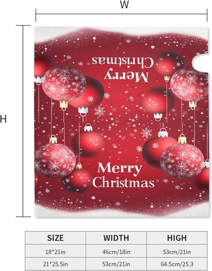 Festive Magnetic Mailbox Cover Xmas Christmas Ball Pattern Outdoor Mailbox Protector Holiday Seasonal Decorative Garden Yard Home Standard Size 21 x 18 Inch