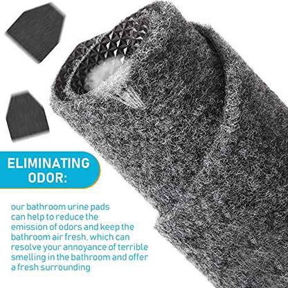 Nuanchu 6 Pack Nonslip Floor Mats - Water Absorption Urinal Mats, Bathroom Urinal Floor Pads for Men's Restroom (Grey)
