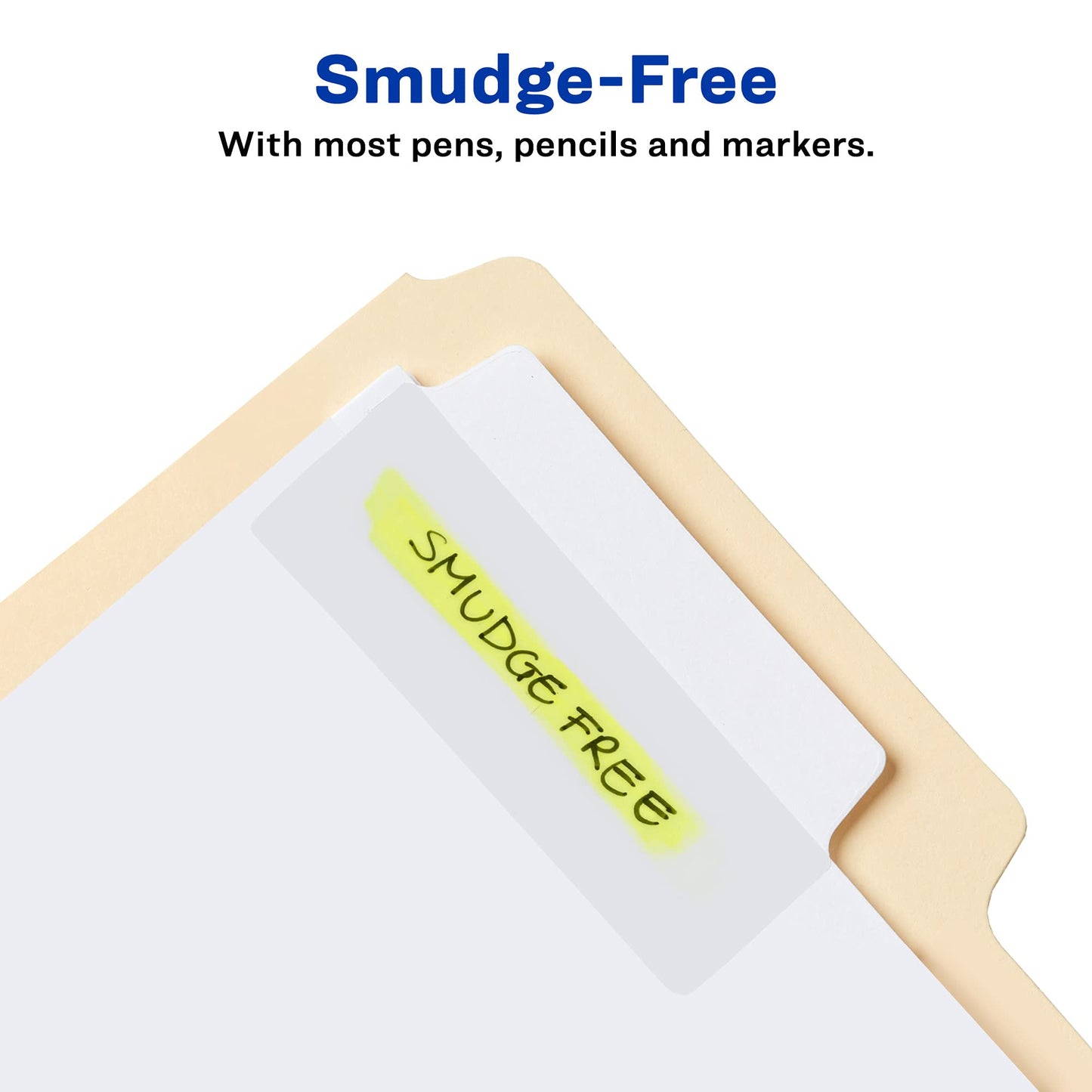 Avery Ultra Tabs, File Tabs, 3" x 1.5", 2-Side Writable, White, Self-Adhesive, 24 Per Pack, 48 Total (2-Pack of 74776)