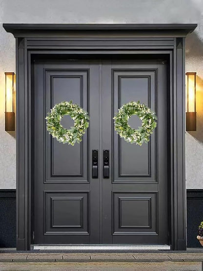 Eucalyptus Wreaths for Front Door Spring Summer Wreath 18-20 Inch Decor Green Leaves Decorations Outside