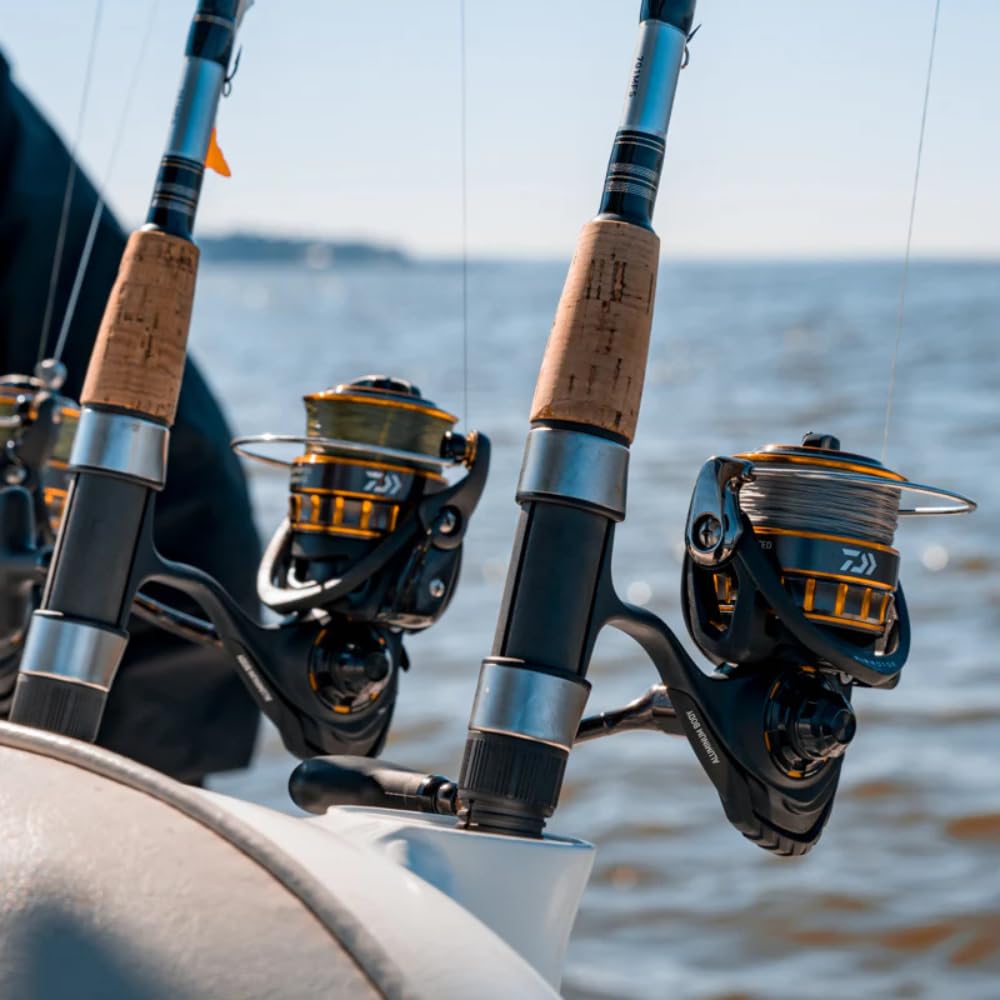 Daiwa BG5000 BG Saltwater Spinning Reel, 5000, 5.7: 1 Gear Ratio, 6+1 Bearings, 47.40" Retrieve Rate, 22 lb Max Drag,Black/Gold