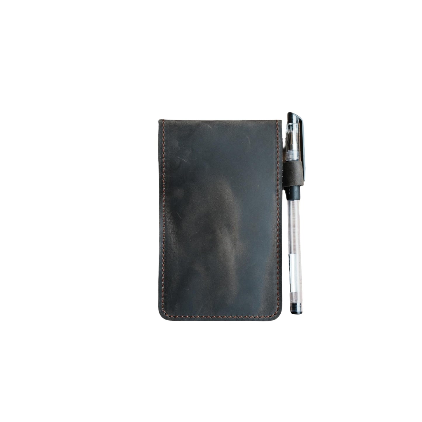 YIYUS Real Genuine Leather Notepad Cover For Mini Pocket Notebook 3" X 5", Leather Cover For Rite In The Rain Top-Spiral Notebook (GREY)