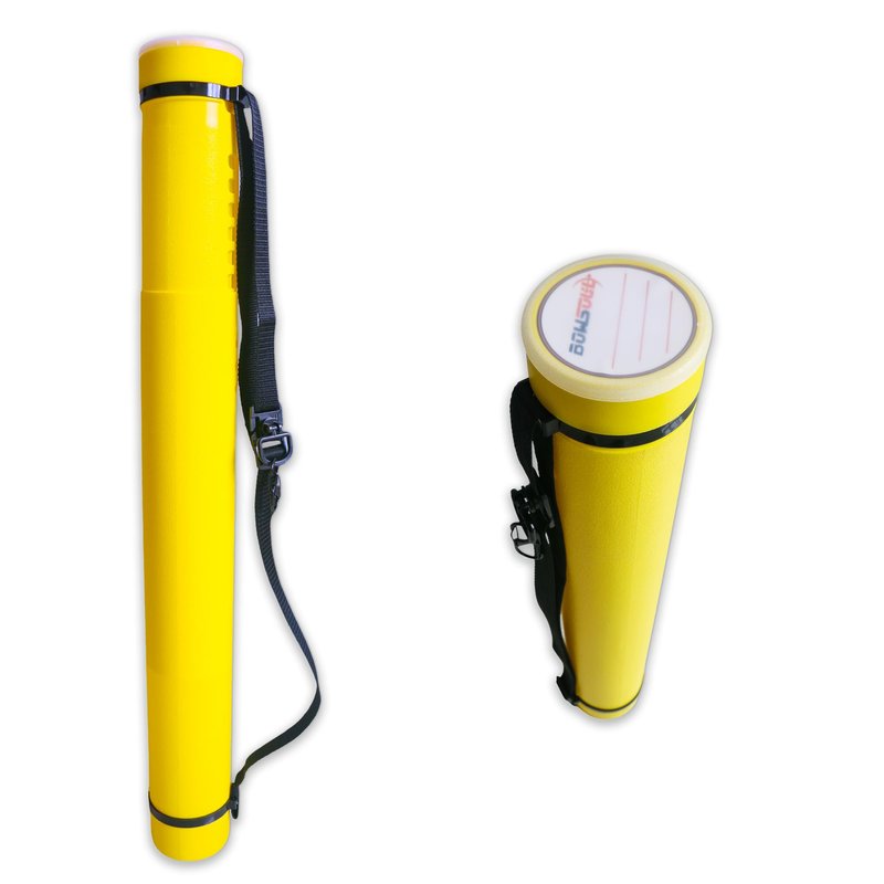 BOWSOUL Arrow Tube Case Adjustable and Extendable Archery Arrow Holder Archery Quivers for Hunting, Target Shooting-Protective EVA Foam Arrow Insert Included (Yellow Tube with Insert)