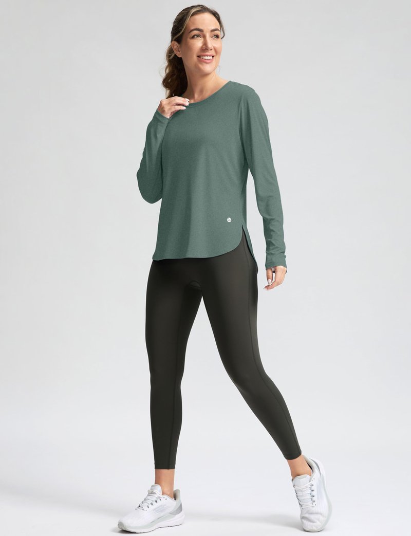 Women's Sun Shirts UPF 50+ Long Sleeve UV Protection Shirt Lightweight Quick Dry Workout Hiking Tops for Women(Malachite Green,XXL)