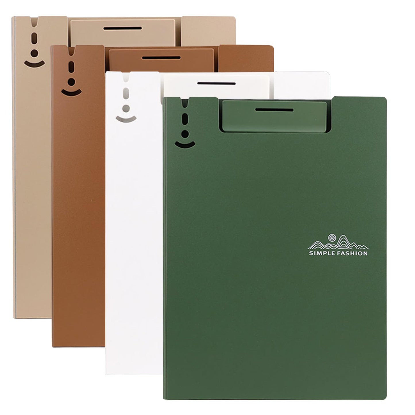 Clipboard Folder, 4 Pcs A4 Foldable Clipboard with Metal Clip, 360° Foldable 12.5x9 Inch Plastic Clipboard, Document Holder for Work