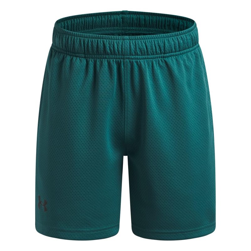 Under Armour Boys' Tech Mesh Shorts, (338) Rack Green / / Black, Youth X-Large