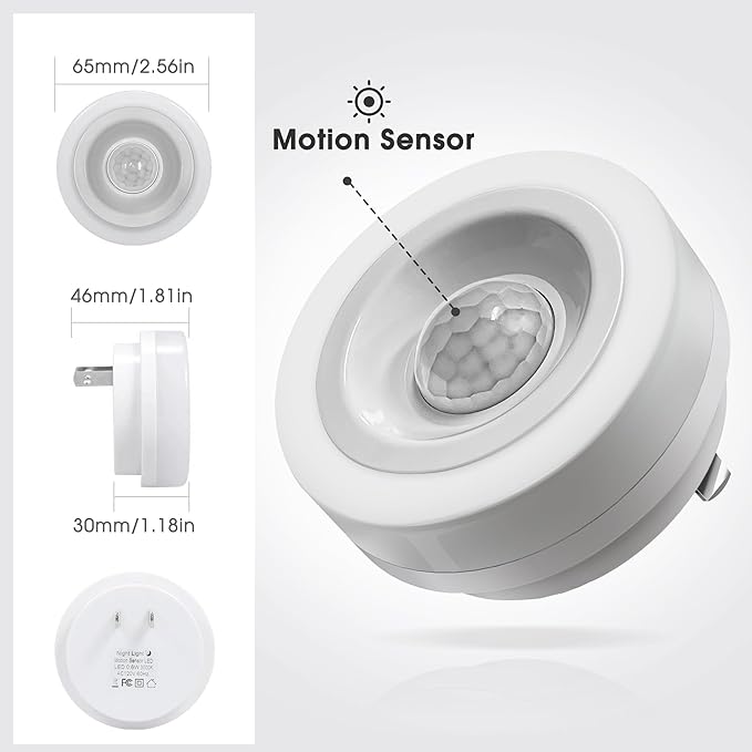 Briignite Motion Sensor Night Light Red, [2 Pack] Night Lights Plug into Wall, Auto On/Off Motion Activation Nightlight, Energy-Saving 0.6W LED Red Light Night Light, Ideal for Kids, Bedroom, Bathroom