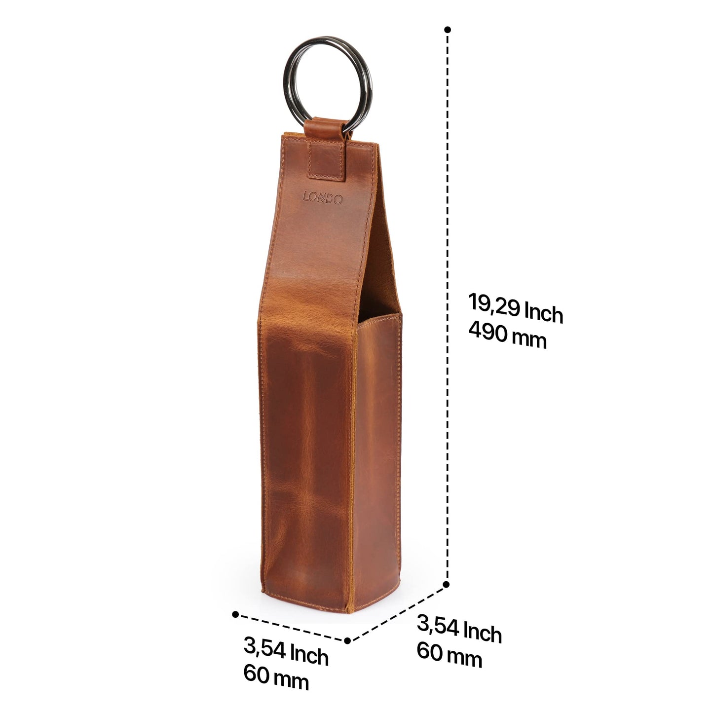 Londo Genuine Leather Wine Bottle Holder – Stylish & Durable Wine Carrier for Travel, Picnics, and Gifting