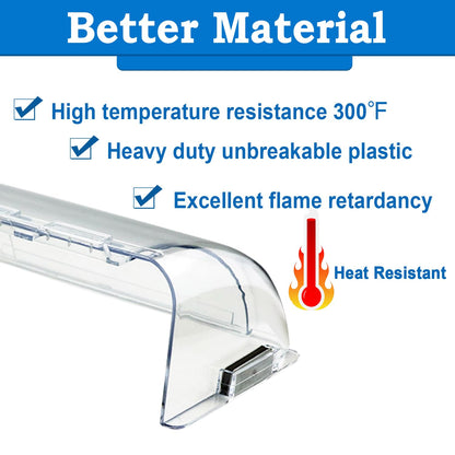 Binazon Heating & Air Vent Deflector for Vents, Sidewall, Ceiling, Floor Registers - Adjust Between 9"-14", Magnetic Vent Covers for Air Conditioning, Heat, AC, Floor, Under Furniture (2 Pack Clear)