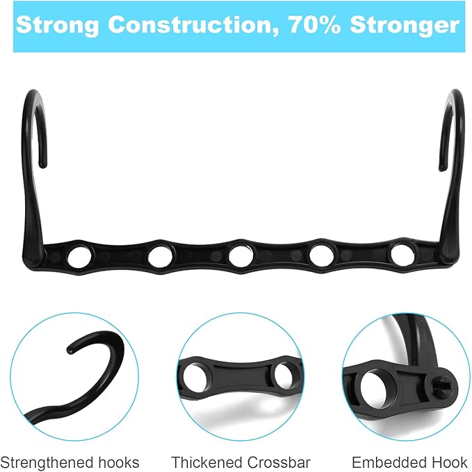 DUCOO 10 PCS Space Saving Hangers, 5-Hole Magic Hangers