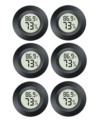 2 Pack Hygrometer Thermometer Digital Humidity Meter Indoor/Outdoor Humidity Monitor Reptile Thermo-Hygrometer for Greenhouse Humidors Terrarium Jars, Fahrenheit (℉) /Celsius(℃) (2)
