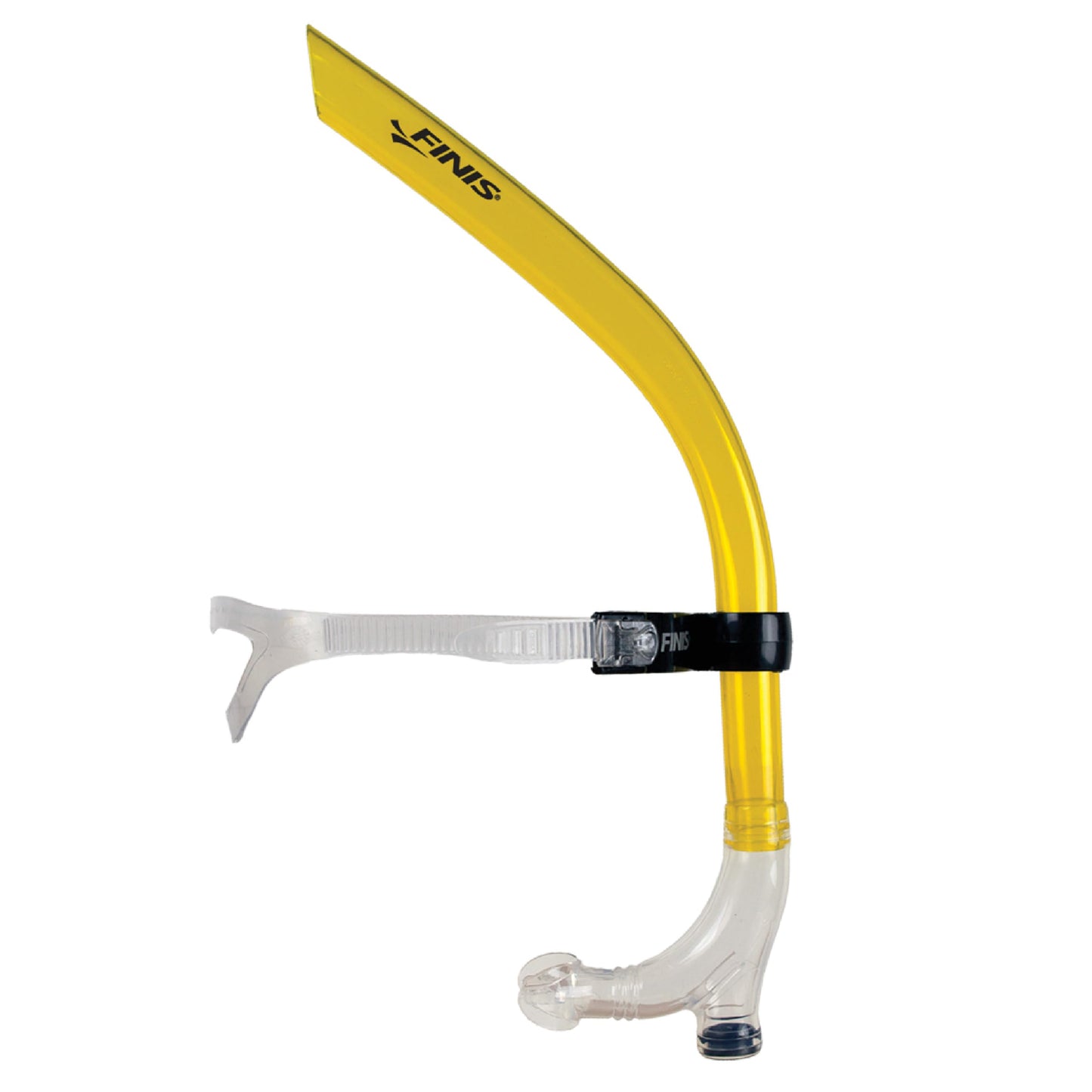 FINIS Original Swimmer’s Snorkel - Center-Mount Design - for Swim Training - Adjustable Fit - Purge Valve - Yellow - Adult