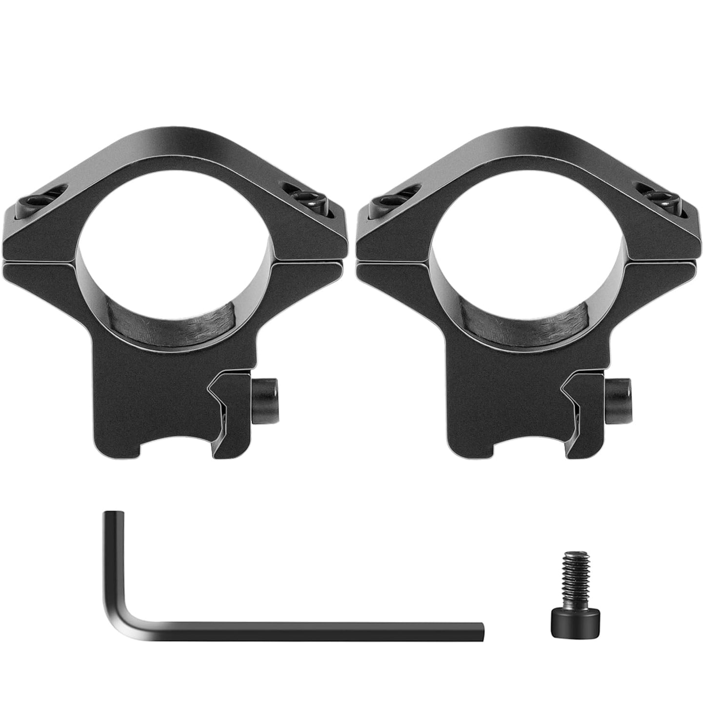 LONSEL 1'' Dovetail Scope Rings, 2 Pack High Profile or Medium Profile 1 Inch Scope Mount Rings for 11mm Dovetail Rails (Single Screw - Low Profile - 2 Pcs)