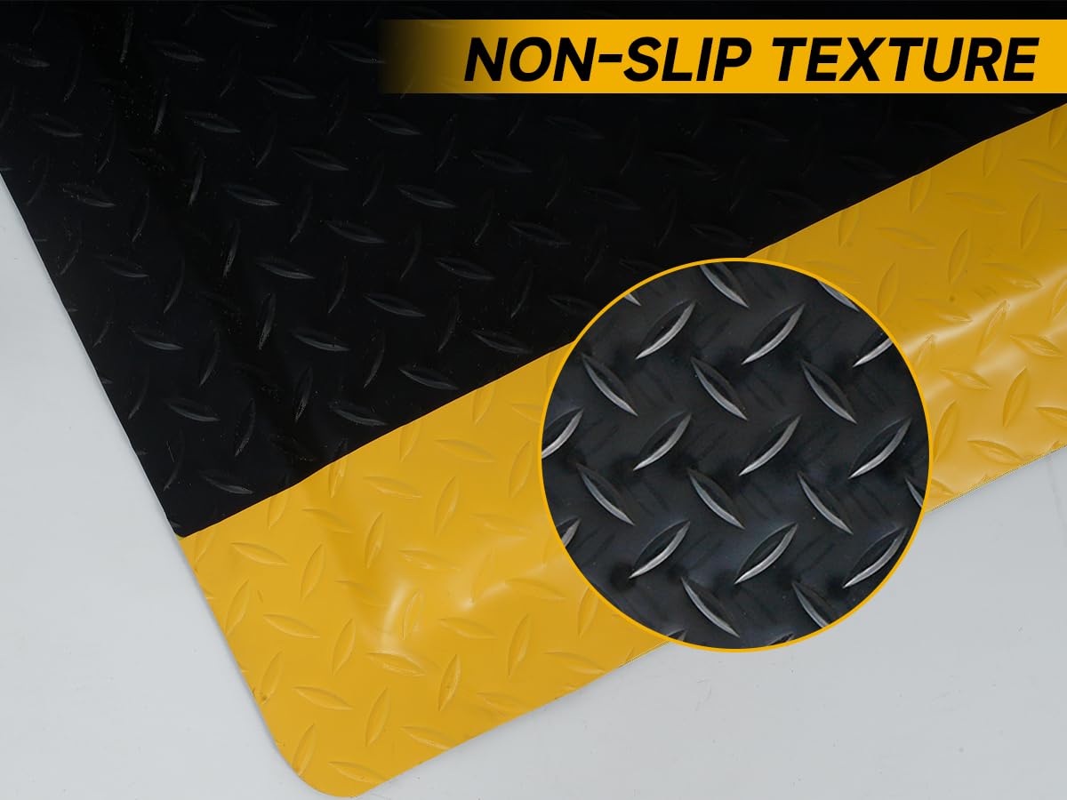 tonchean Industrial Anti Fatigue Mat 20" x 60" Heavy Duty Ergonomic Standing Floor Mat for Workshop, Non-Slip Anti-Fatigue Standing Floor Mat for Work, Shop, 1PC